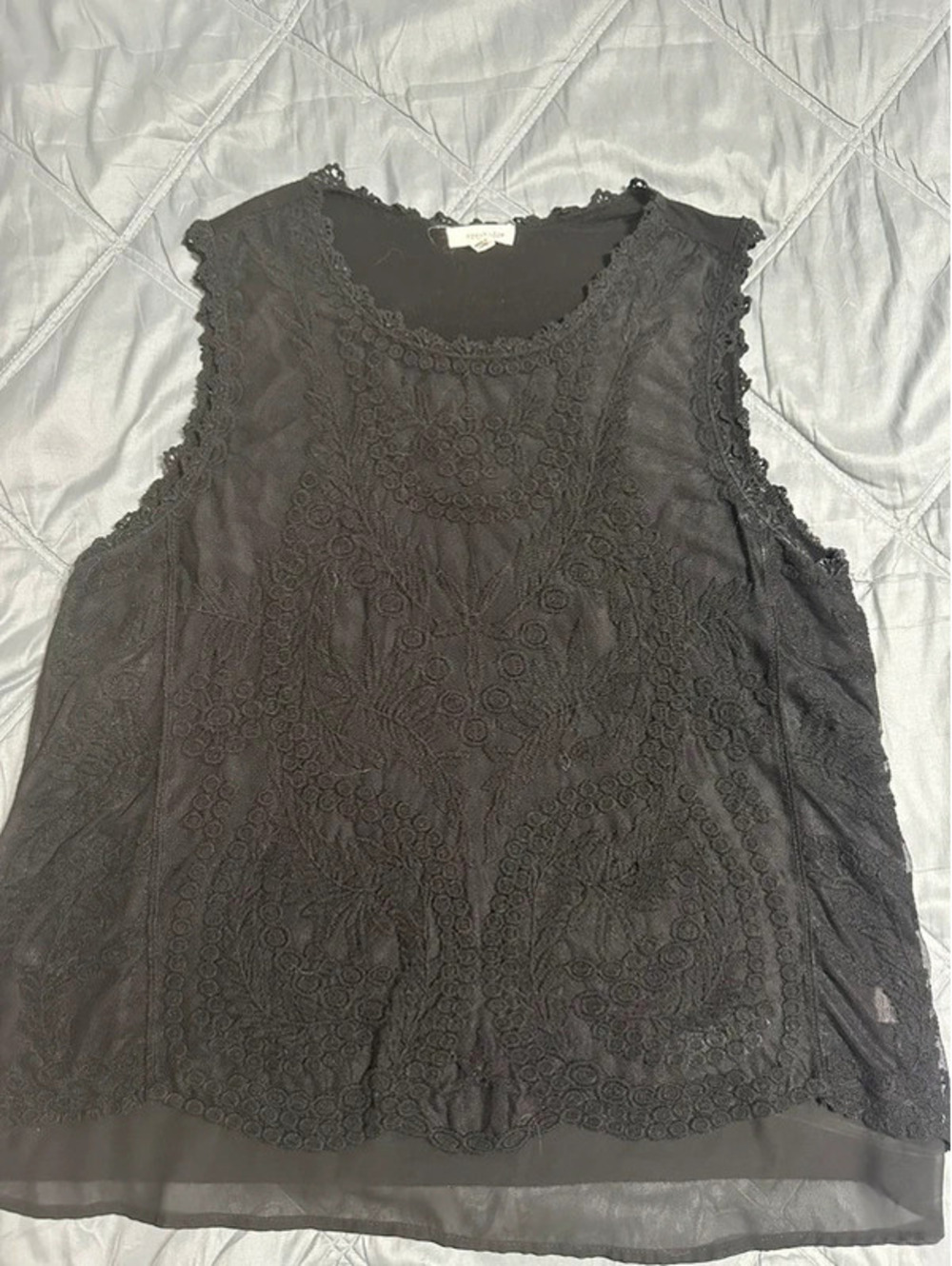 Black lace tank